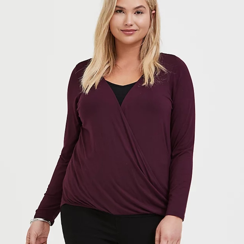 Torrid Super Soft Surplice Midi Top Size 5X